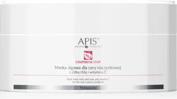 Maskë algash për fytyrë Apis Couperose Stop, për lëkurë me kuperoza, me trëndafil të egër dhe vitaminë C, 100g