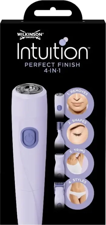 Trimmer për femra Wilkinson Sword Intuition Perfect Finish, universal 4 në 1, për fytyrë dhe trup, ngjyrë rozë