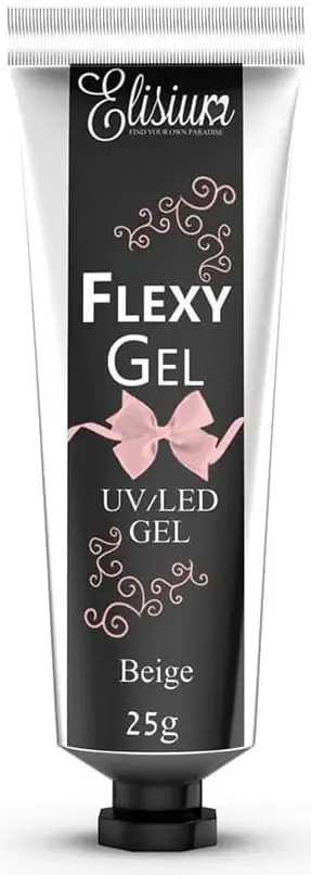 Xhel për zgjatje thonjsh Elisium Flexy Gel Beige Milky 25g
