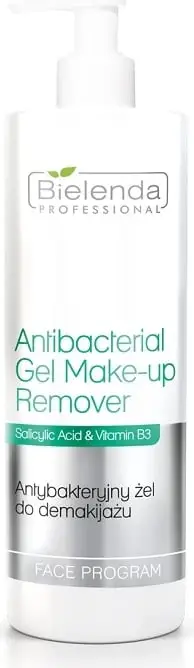 Gel antibakterial për pastrim fytyre, largues grimi Bielenda Professional për femra 500g