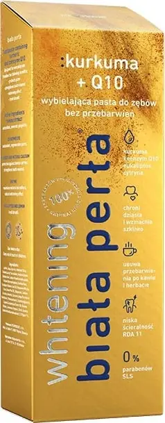 Pasta dhëmbësh Biała Perła Turmeric + Q10 Whitening pa njolla 75ml