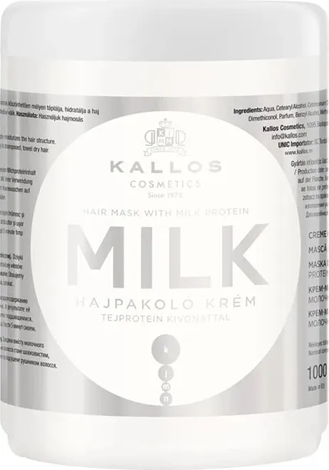 Maskë për flokë të thatë dhe të dëmtuar Kallos 1000 ml - 1