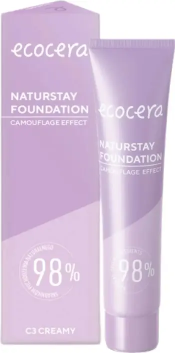 Fondatinë për femra Ecocera Naturstay Foundation C3 Creamy, 30ml