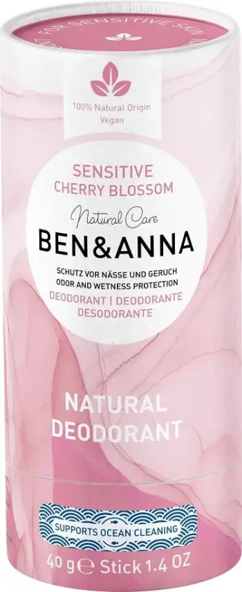 Dezodorant natyral stick për femra Ben&Anna Sensitive Japanese Cherry Blossom 40g