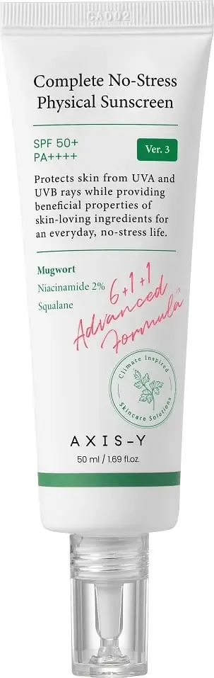Krem fytyre për diell AXIS-Y Complete No-Stress Physical Sunscreen V.3 për femra SPF50+, 50ml