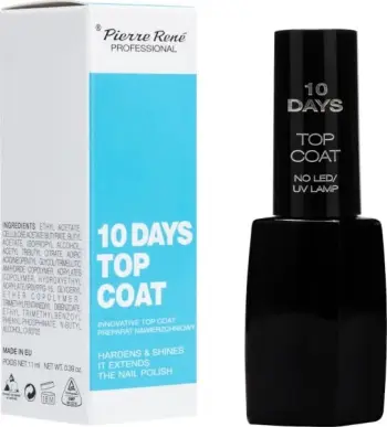 Top Coat për thonj Pierre Rene 10 Days Top Coat 11ml