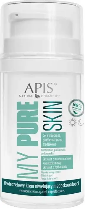 Krem fytyre hidrogel për femra APIS My Pure Skin Hydrogel Cream for Imperfection Reduction, 50ml
