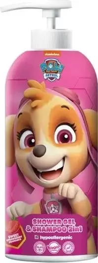 Xhel dushi dhe shampo për fëmijë PAW Patrol Skye, 2 në 1, 1L, aromë luleshtrydheje