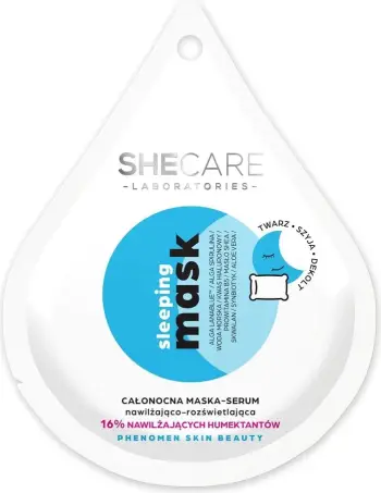 Maskë nate për fytyrë SHECARE all-night moisturizing and brightening serum për femra 10ml