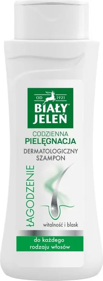 Shampo flokësh Pollena Biały Jeleń Daily Care Soothing, dermatologjike, për të gjitha llojet e flokëve, 300ml