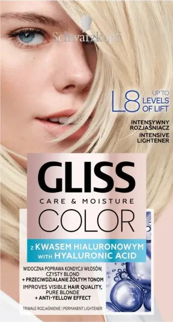 Ngjyrë për flokë për femra Gliss Color Care & Moisture Intensive Lightener L8, 1 art