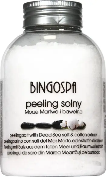 Peeling për trup BingoSpa me kripë të Detit të Vdekur dhe ekstrakt pambuku për femra, 580g