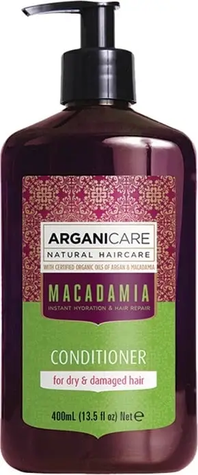 Balsam flokësh Arganicare Macadamia Moisturizing, 400ml, për flokë të thatë