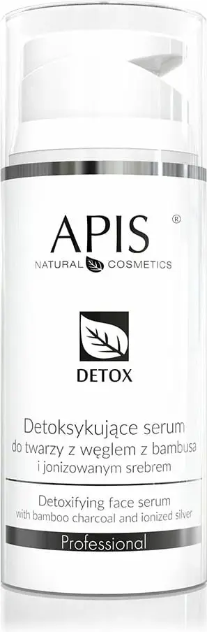 Serum për fytyrë për femra APIS Detox Purifying me karbon bambuje dhe argjend të jonizuar, 100ml