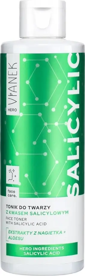 Tonik për fytyrë për femra VIANEK Hero Face Toner me Acid Salicilik, 200ml