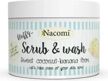 Shkumë pastruese dhe peeling trup Nacomi Sweet Coconut-Banana Foam 180ml