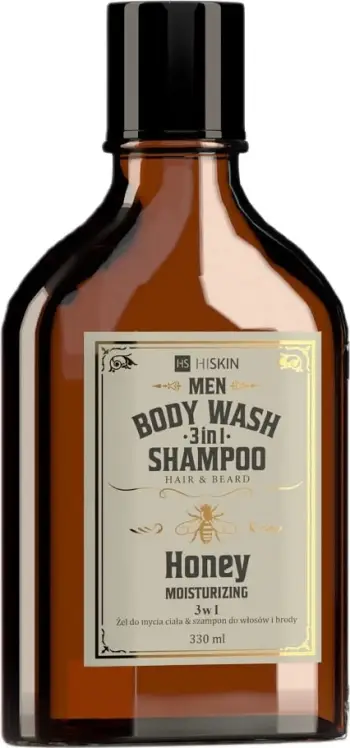 Xhel dushi dhe shampon 3-në-1 për meshkuj HiSkin Men Whisky Honey, 330ml