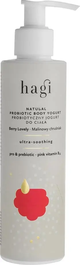 Jogurt trupi për femra Hagi Probiotic Body Yogurt Raspberry Cherry, 200ml