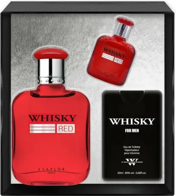 Eau de Toilette set Evaflor Whisky Red për meshkuj 100ml + 10ml + 20ml