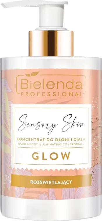 Krem për duar dhe trup për femra Bielenda Professional Sensory Skin Illuminating Hand and Body Concentrate Glow, 300ml