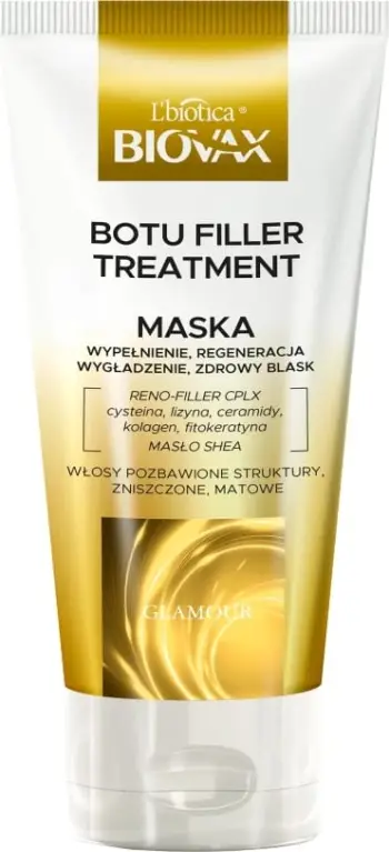 Maskë flokësh Biovax Glamour Botu Filler Treatment, zbutëse dhe mbushëse, 150 ml