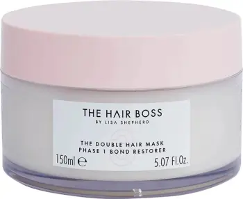Maskë për flokë për femra The Hair Boss The Double Hair Mask Phase 1 and 2 Keratin Nourishing Masks Rebuilding Hair Structure, 2x150ml