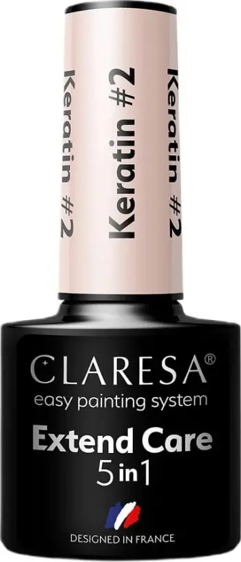 Llak për thonj Claresa Extend Care 5in1 Keratin Hybrid Base për femra, 5g, ngjyra të ndryshme