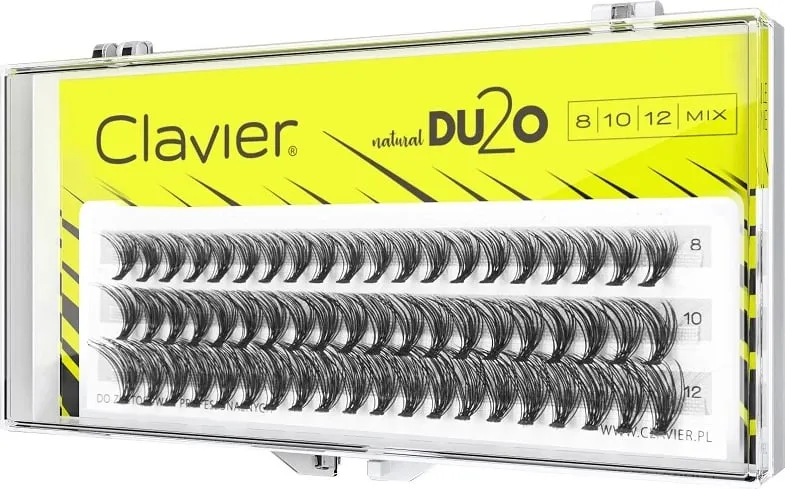 Cluster për qerpikë Clavier DU2O Double Volume MIX 8mm-10mm-12mm black - 1