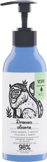 Shampon natyral për meshkuj Yope Olive Tree White Tea and Basil 300ml