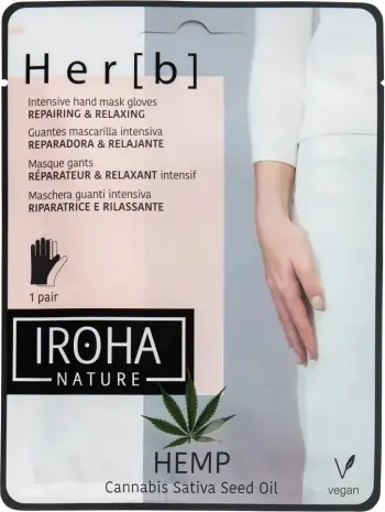 Maskë për duar dhe thonj IROHA nature Repairing & Relaxing për femra Cannabis 2x8g
