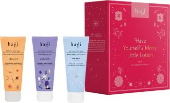 Set balsam trupi për femra Hagi Have Yourself a Merry Little Lotion, 3x75ml