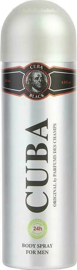 Deodorant spray për meshkuj Cuba Original Black 200ml