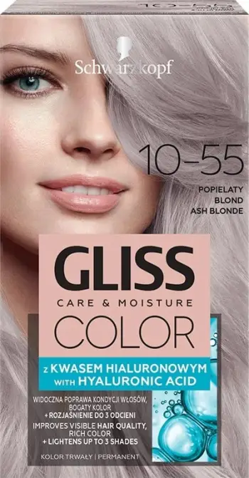 Ngjyrë për flokë Gliss Color Care & Moisture 10-55 Popielaty Blond për femra