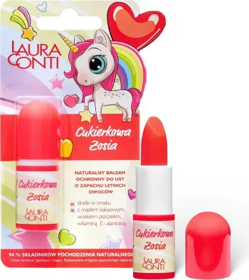 Balsam për buzë LAURA CONTI Candy Zosia për femra, aromë frutash vere, 3.8g