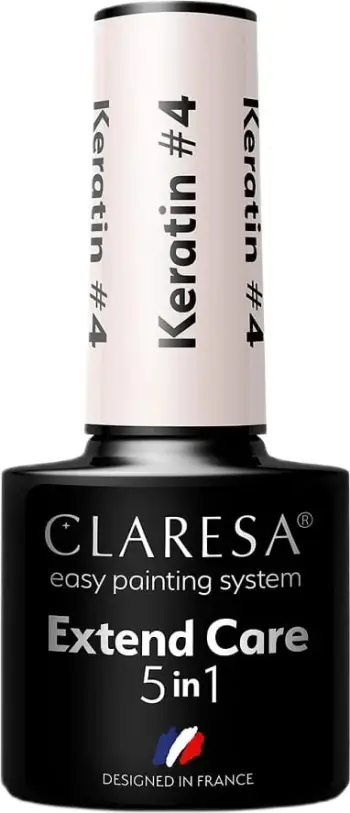 Bazë xheli për thonj Claresa Extend Care 5 in 1 Keratin, efekt ushqyes, nuanca 4, 5g