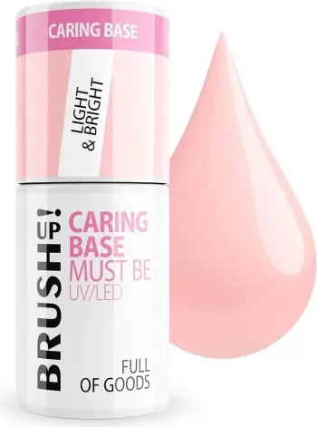 Bazë për thonj BrushUp! Caring Base Hybrid Nail Base Coat Light & Bright për femra, 5g