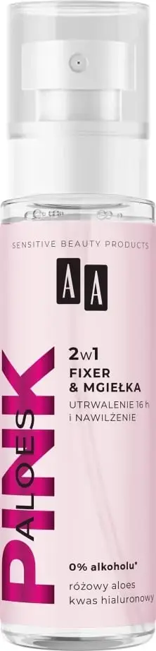 Spraj fiksues hidratues për fytyrë AA Pink Aloes P1, me aloe vera