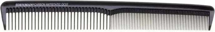 Krehër flokësh Denman DC07 Carbon Small Setting Comb e zezë 1 copë - 1