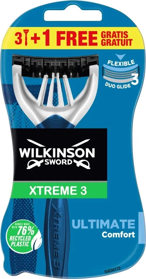 Rroje për meshkuj Wilkinson Xtreme3 Ultimate Disposable, 4 copë - 1