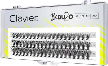 Qerpikë cluster për femra Clavier BeDU2O Double Volume, Mix 8-10-12mm, 60 copë