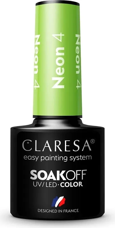 Llak për thonj Claresa Soak Off UV/LED Neon Hybrid 4.5g - 1