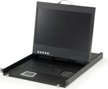 Konsolë KVM LevelOne 19" LCD, Tastierë FR, 1440 x 900, TFT