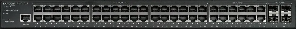 Switch LANCOM GS-3252P, Managed, L3, 48 porta Gigabit, 4 SFP+, PoE+, rack 1U - 1