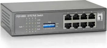 Switch LevelOne FEP-0800, 8 porte, Fast Ethernet, PoE, 90W