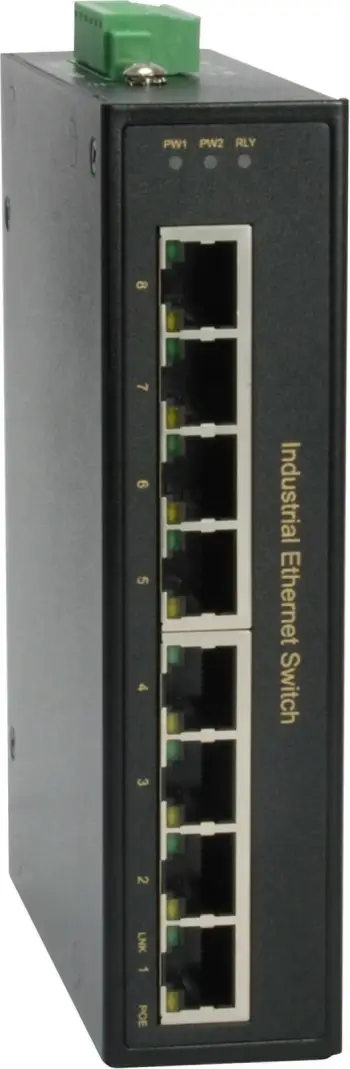 Switch industrial LevelOne 8-Port Fast Ethernet PoE, 4 dalje PoE, 126W