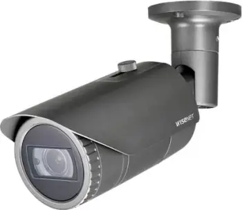 Kamerë sigurie IP Hanwha 2MP IR Bullet, Wired, 120 dB, Gri