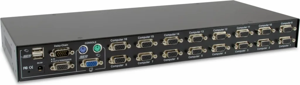 Switch KVM LevelOne 16-Port PS/2-USB VGA, 2048 x 1536 pixels, Rack mounting, 1U, e zezë - 2
