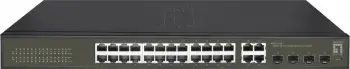 Switch LevelOne Hilbert 28-Port Gigabit Smart Lite, 24 x Gigabit RJ45, 4 x Gigabit SFP/RJ45 Combo