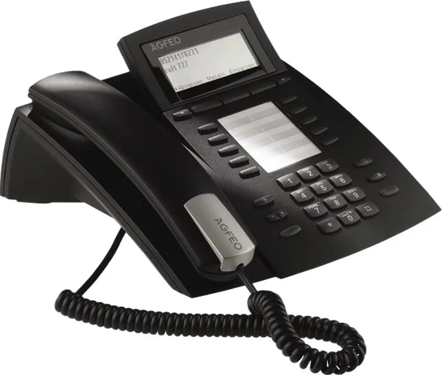 Telefon analog AGFEO ST 42, 1000 kontakte, ID thirrësit, zi - 1