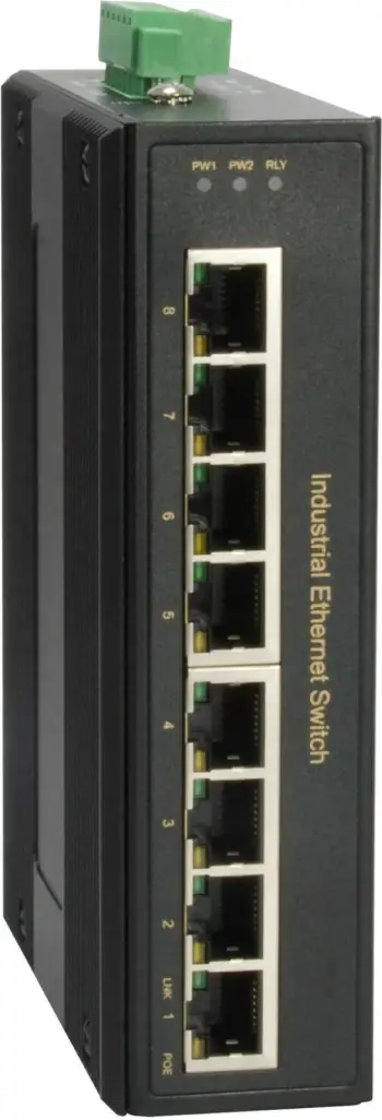 Switch LevelOne 8-Port Gigabit PoE Industrial, 4 PoE Outputs, 126W, -40°C deri 75°C